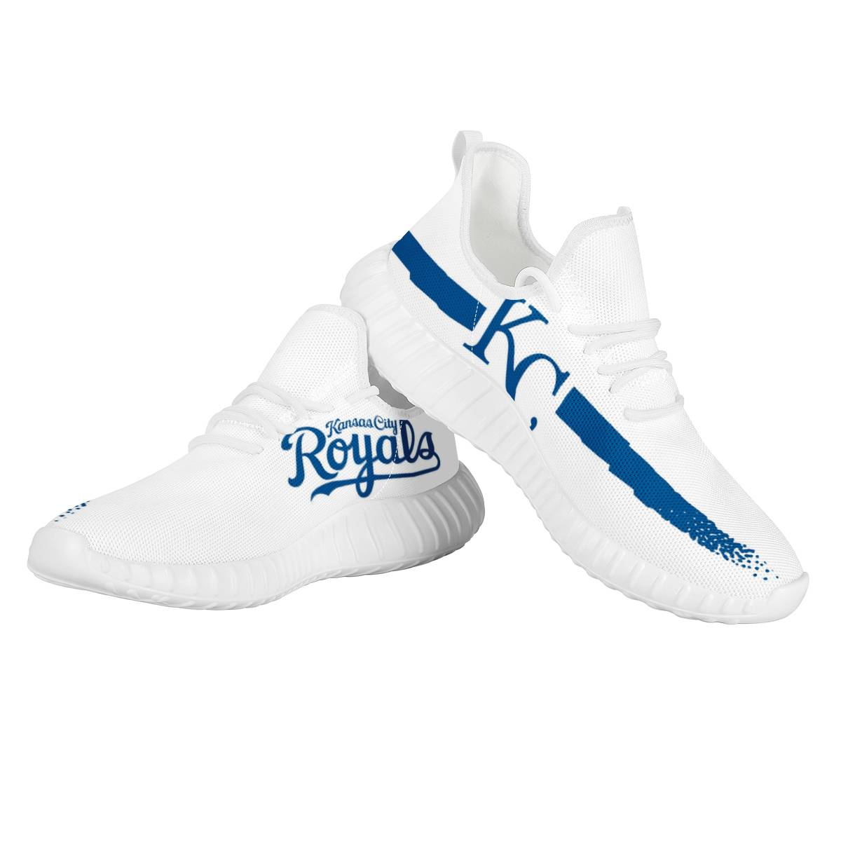 Men's Kansas City Royals Mesh Knit Sneakers/Shoes 001